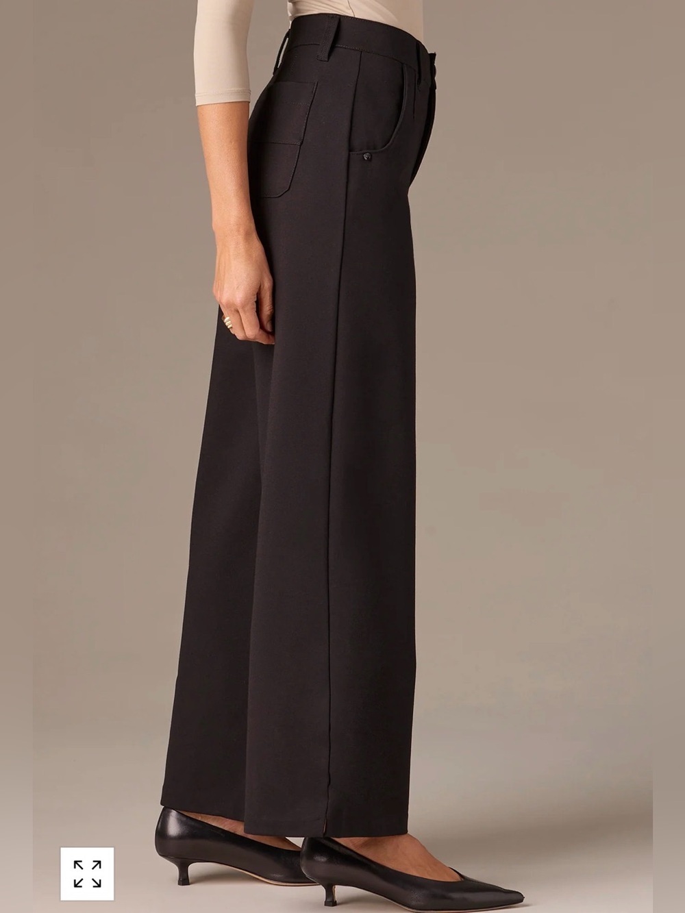 NWT Wit & Wisdom Absolution Whitney Skyrise Black Wide Leg Dress Pant Pockets 4P - Picture 3 of 16